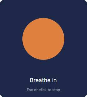 The breathing minute